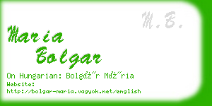 maria bolgar business card